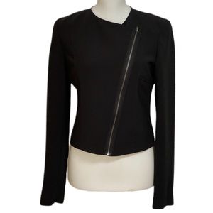 Rachel Roy Black Zip Up Jacket Size 6